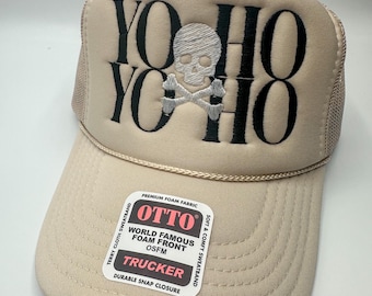 Yo Ho Pirates Embroidered Hat, Disney  Embroidered Hat, Pirates of the Caribbean Embroidered Hat