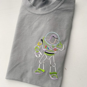 Buzz Lightyear Embroidered Shirt | Disney Embroidered Shirt | Disney Embroidered Sweatshirt