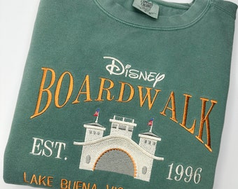 Boardwalk Resort Embroidered Sweatshirt | Magical Embroidered Crewneck