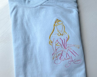 Sleeping Beauty Embroidered Shirt | Princess Embroidered Shirt