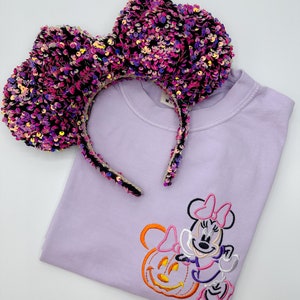 Minnie Pumpkin Embroidered Shirt | Minnie Mouse Embroidered T-Shirt | Boo Bash Shirt | Mickey’s Not So Scary Halloween Party