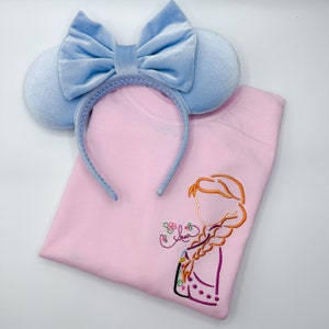 Anna Signature Embroidered T-shirt | Disney Frozen Embroidered T-shirt | Disney World | Disneyland Embroidered | T-shirt