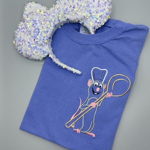 Remy Ratatouille Embroidered T-Shirt | Disney Embroidered Shirt | | Long Sleeve