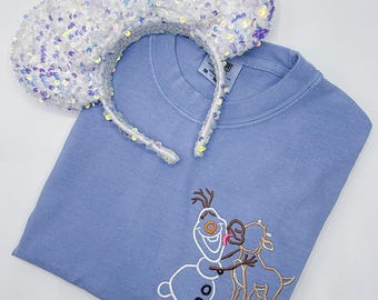 Embroidered Frozen Shirt | Baby Sven and Olaf Tee