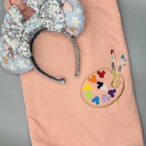 Mickey Paint Palette Embroidered Shirt | Disney Festival of the Arts Embroidered Shirt