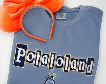 Potatoland Embroidered Sweatshirt | Disney Embroidered Crewneck