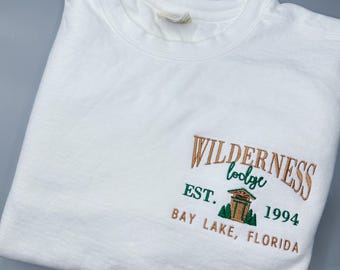 Wilderness Lodge Embroidered T-shirt | Resort Embroidered Sweatshirt