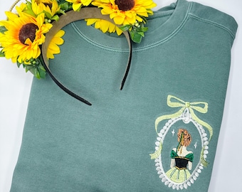 Anna Bow Coquette Embroidered T-Shirt | Princess Embroidered Shirt | Frozen Shirt