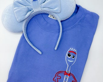Forky Embroidered T-Shirt | Disney Toy Story Embroidered Shirt | | Long Sleeve