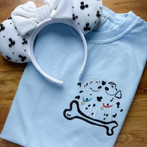 Pongo & Perdita Embroidered T-Shirt | Disney Dalmatians Embroidered Shirt | | Long Sleeve
