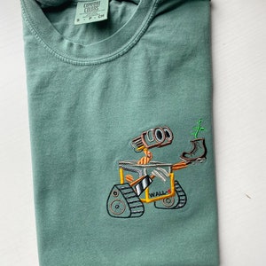 Wall-E Embroidered Shirt | Disney WALL-E Embroidered T-Shirt | Disney World Shirt | Disneyland Shirt