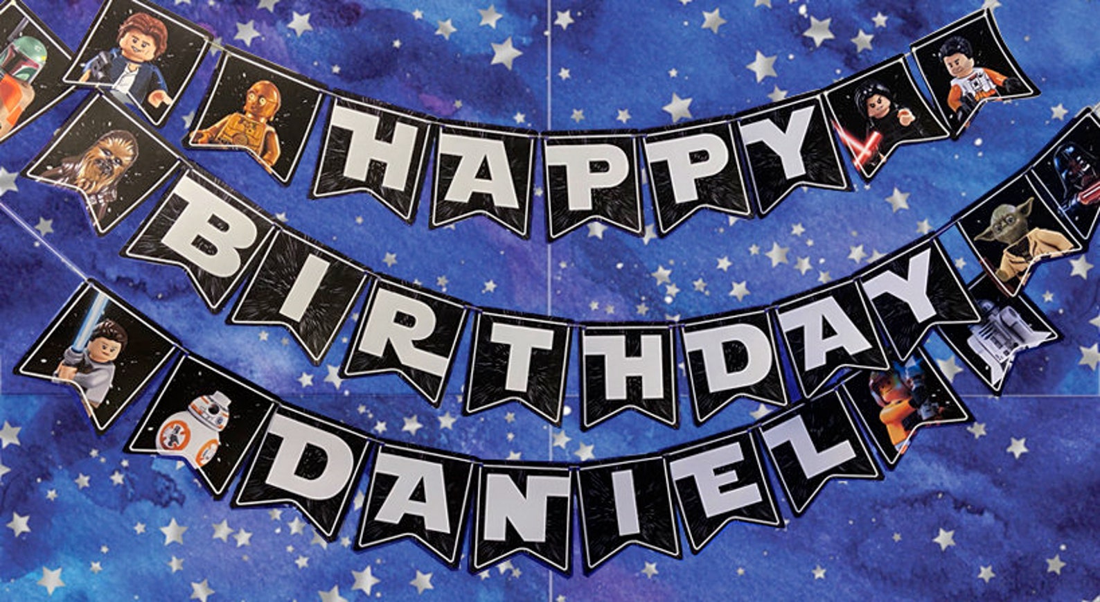 Star Wars Happy Birthday Banner Customizable | Etsy