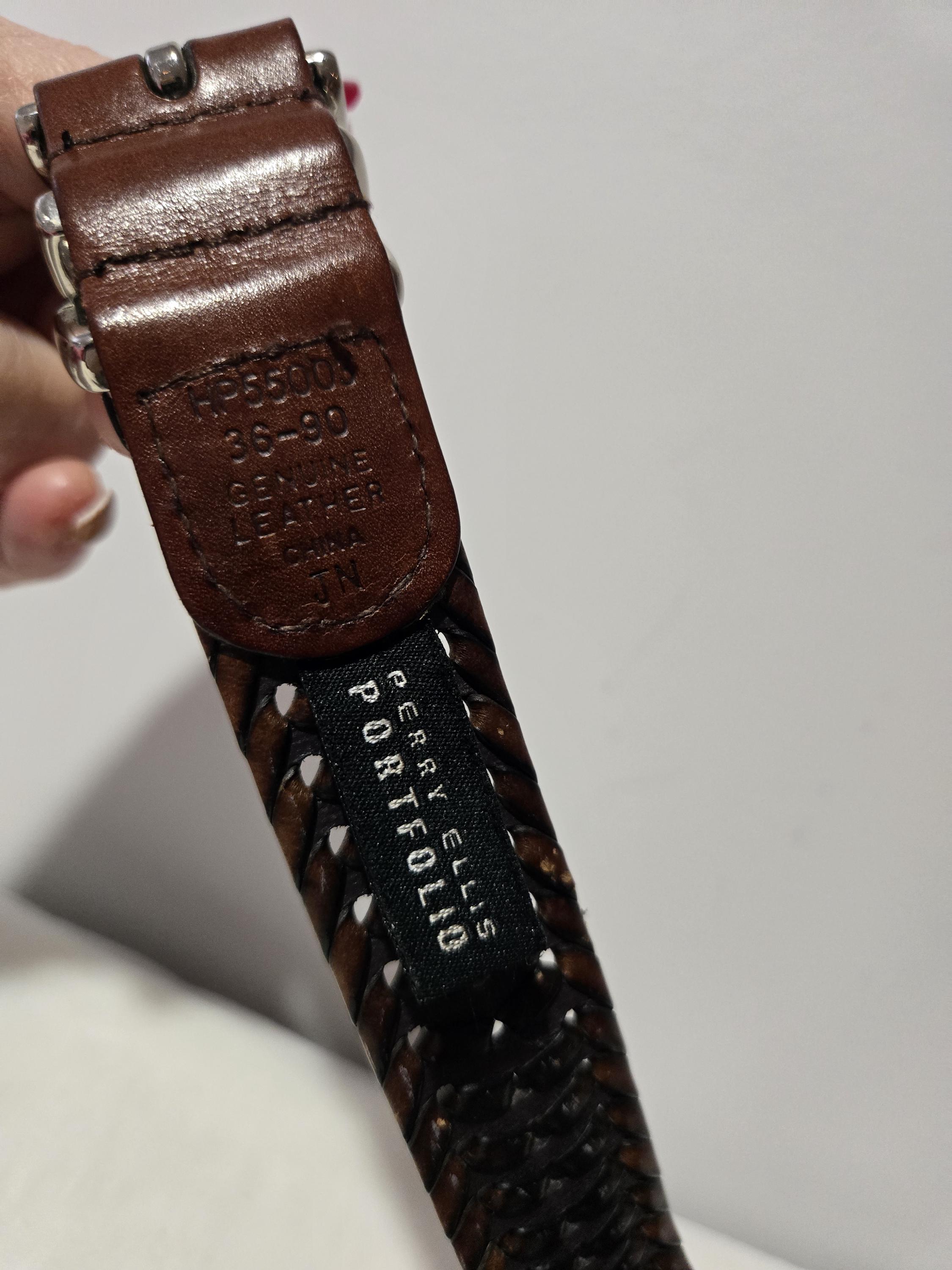 Perry Ellis Woven Leather Belt - Etsy