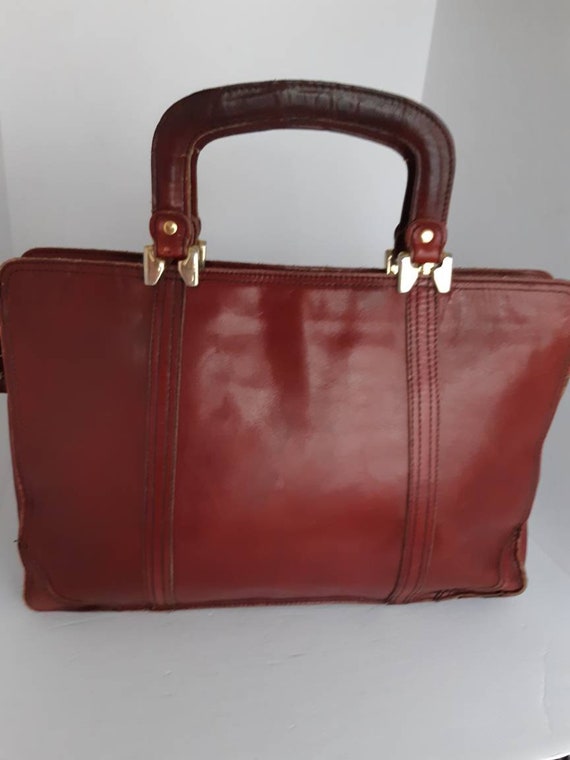 1970s Leather Business Bag