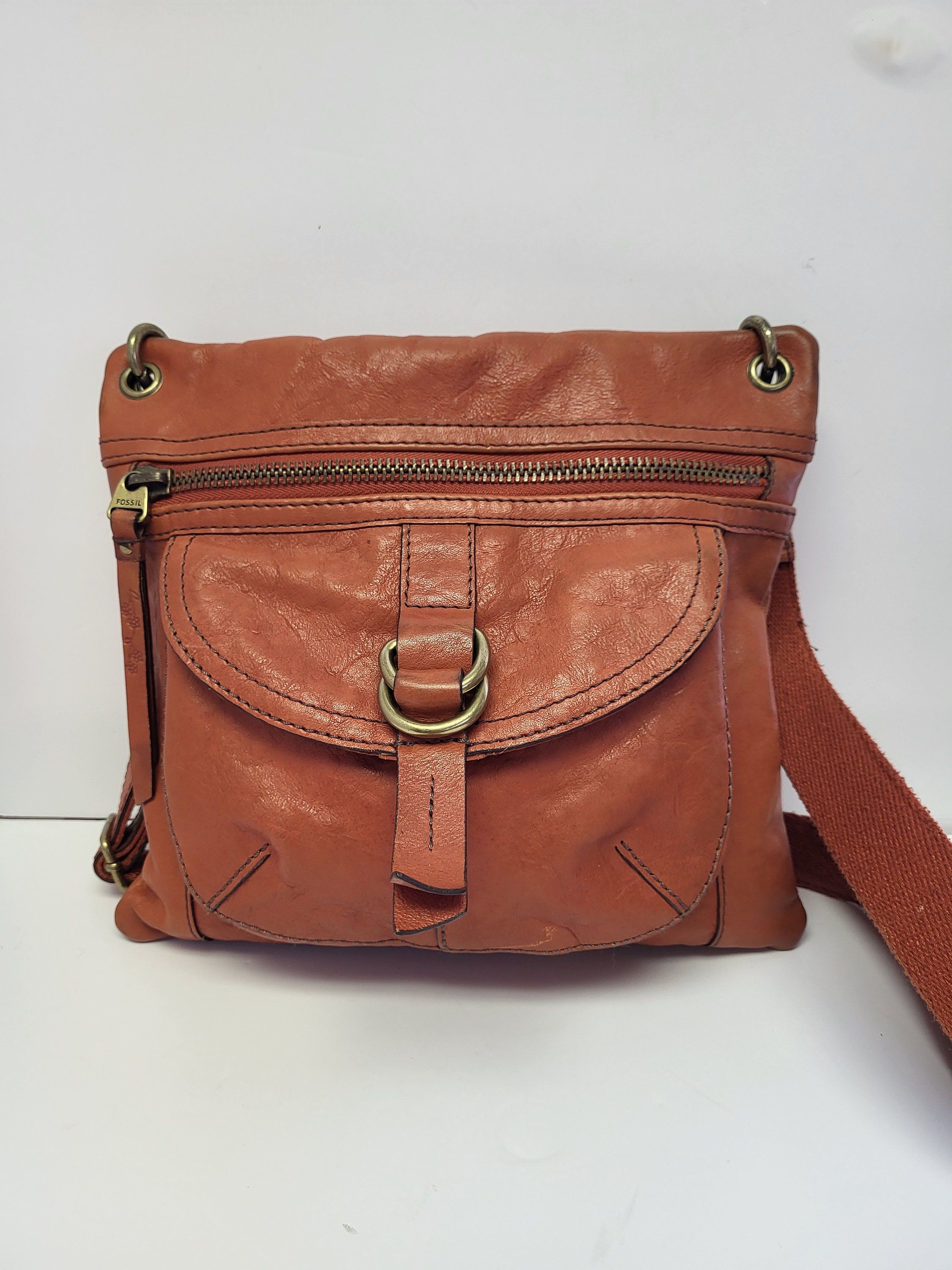 Fossil Leather Bag Etsy Canada