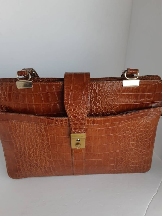1960s Leather Top Handle Bag