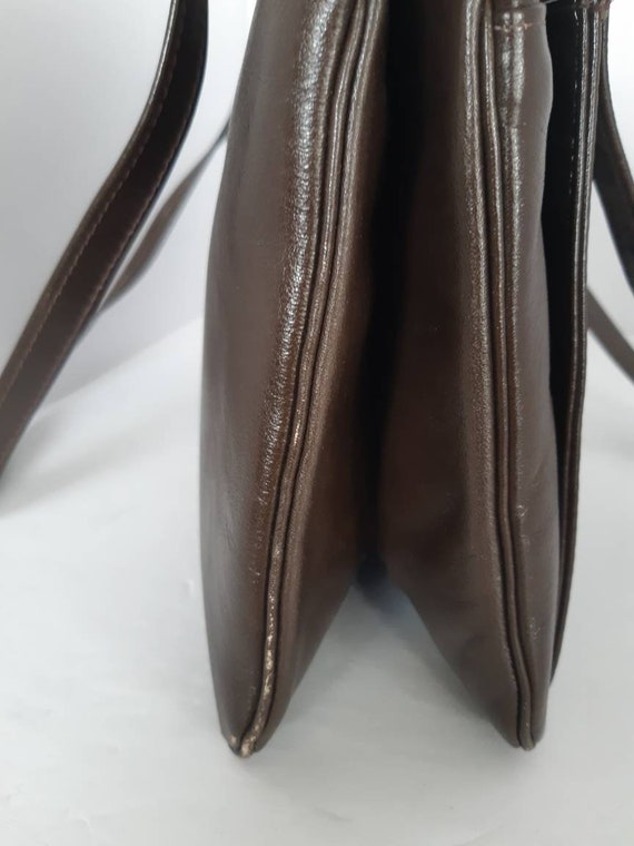 1970s Brown Leather Canadian Made Bag - image 3