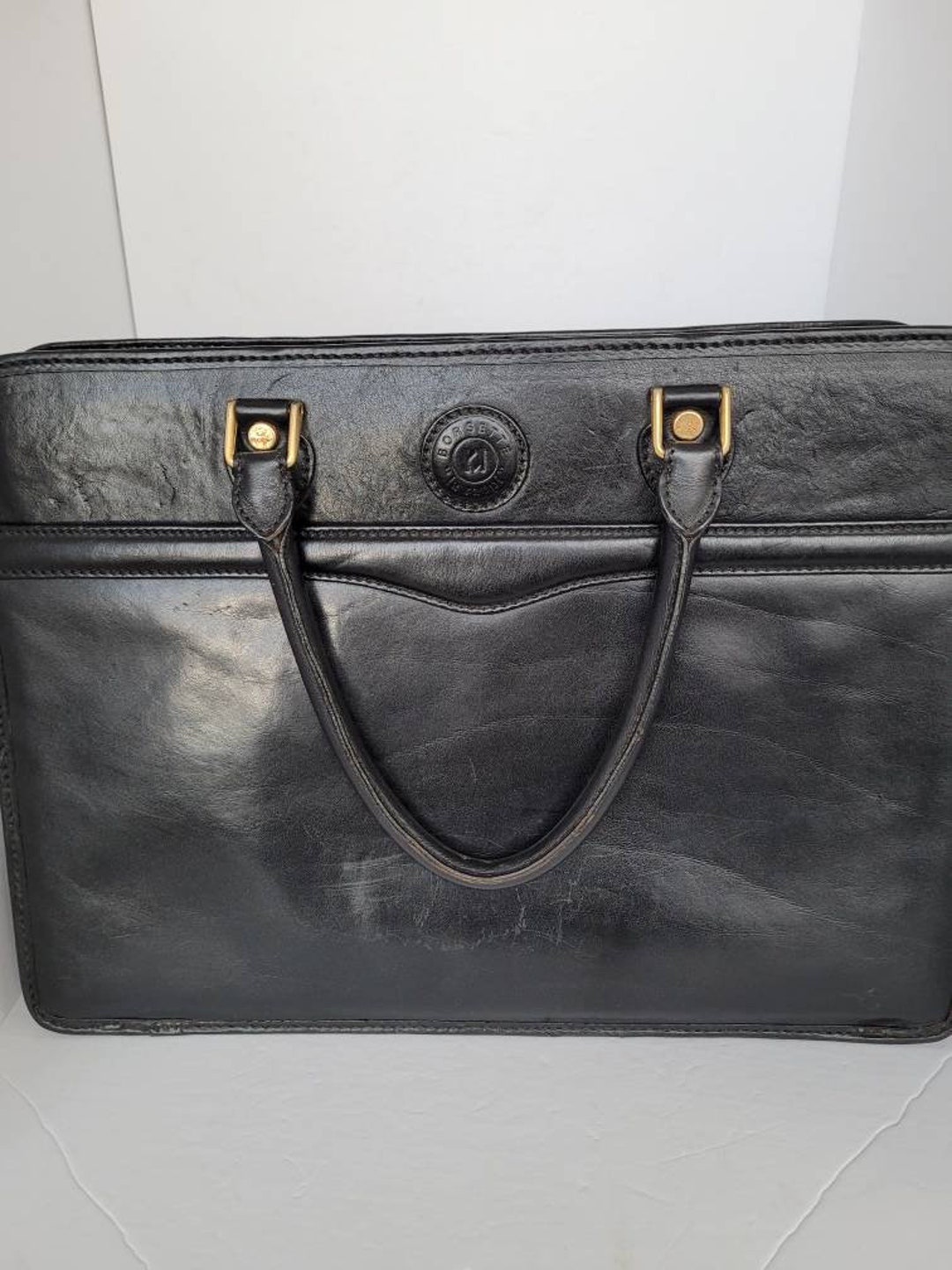 1980s Black Leather Borsette la Rappi Business Bag - Etsy