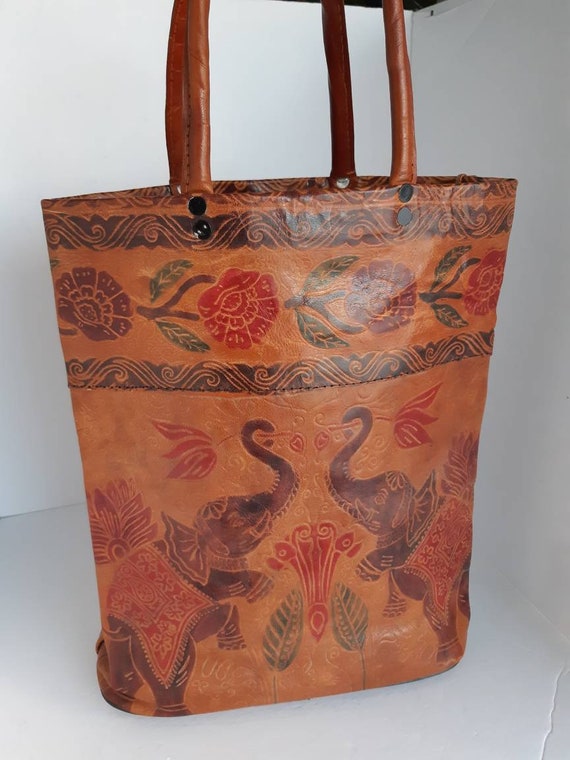 1960s Leather Top Handle Bag