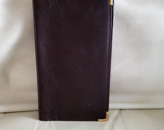 Pochette en cuir marron des années 1960