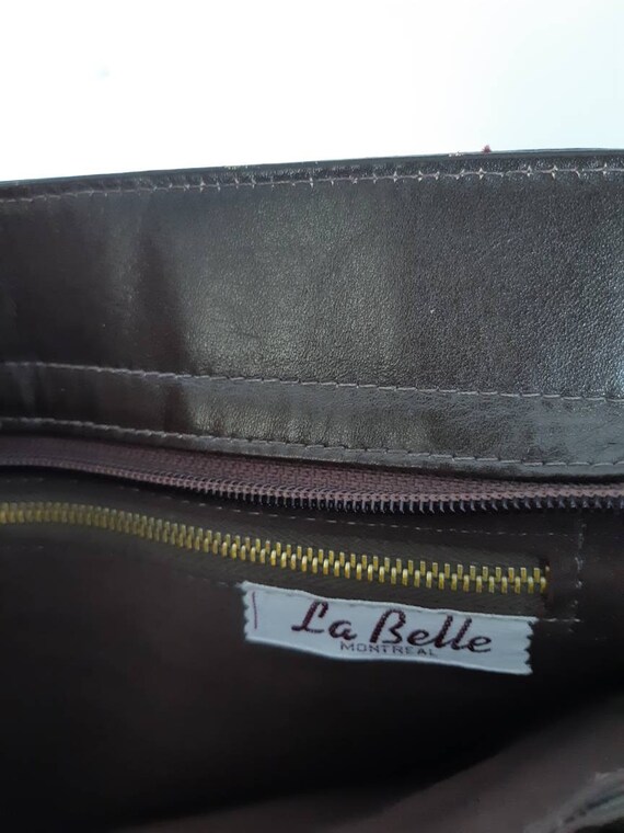 1970s Brown Leather Canadian Made Bag - image 7