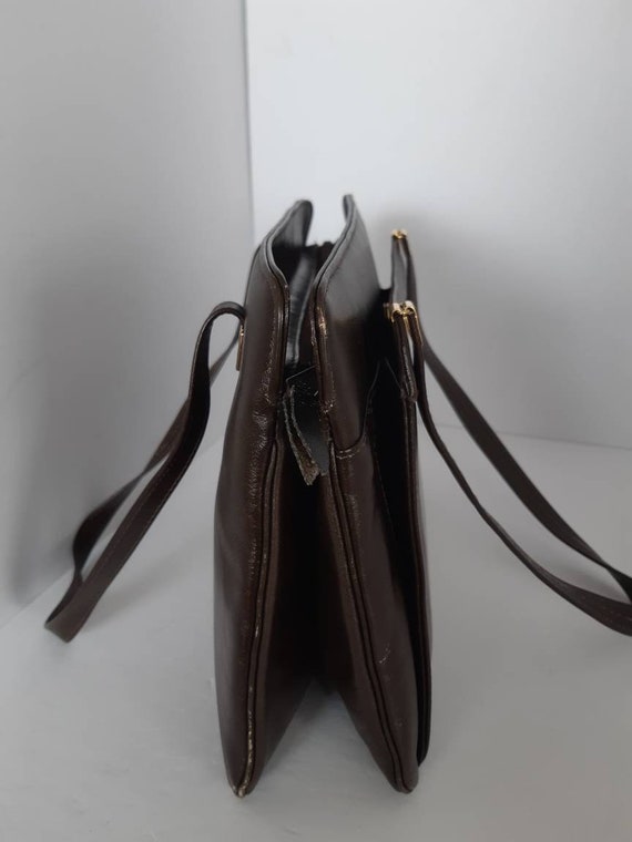1970s Brown Leather Canadian Made Bag - image 2