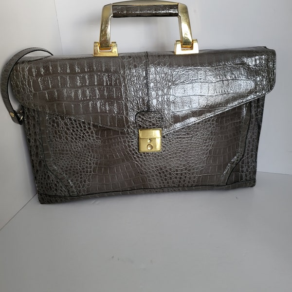 1980s Patent Leather Top Handle/Shoulder Bag