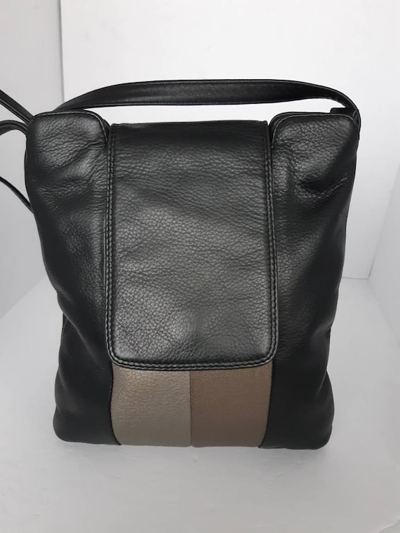 Vintage Black Leather Derek Alexander Shoulder/Cro