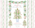 Mahjong Christmas Tree - Christmas Garland - Chinoiserie Christmas - Grandmillennial Christmas Wreath clipart - DIY Digital clipart product logo