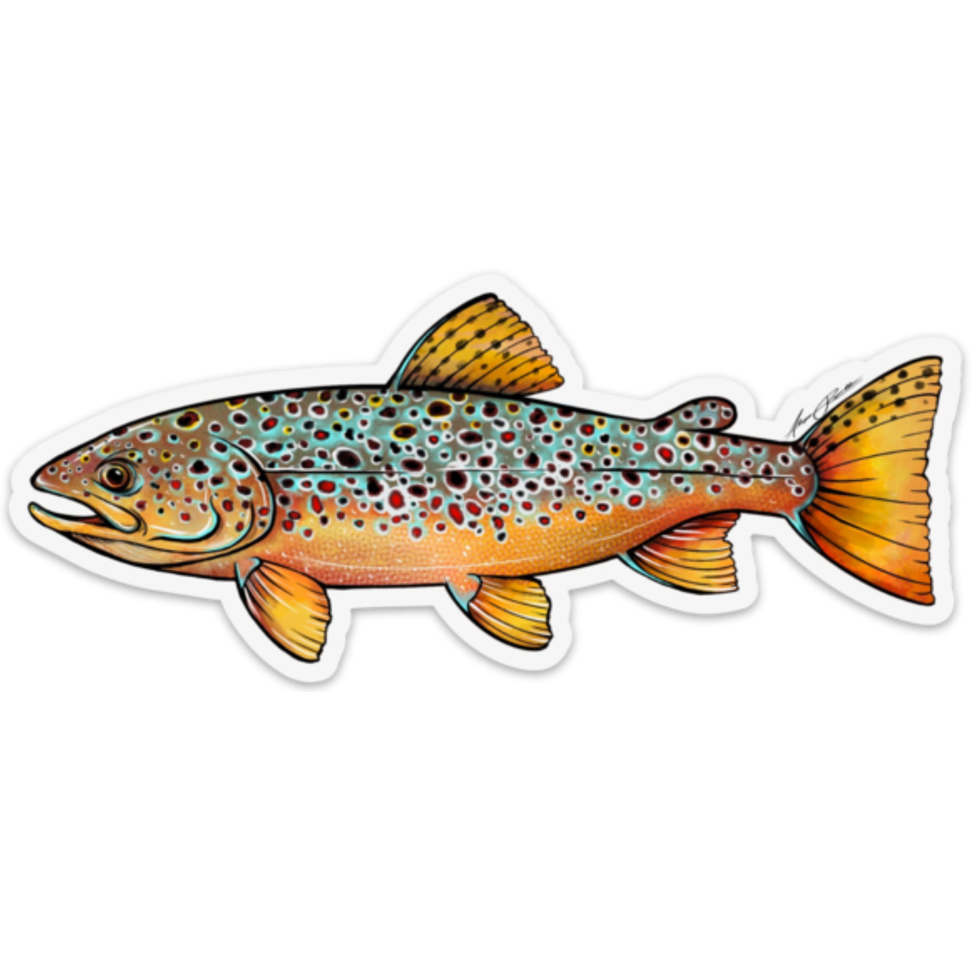 Brown Trout Sticker Decal 20 Donated to the Colorado River Etsy