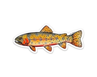 Juvenile Cutthroat Trout Sticker Decal -20% DONATED into local conservation nonprofits!