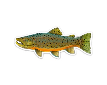 Autumn Brown Trout Sticker Decal - 20% Flows to Western Rivers!