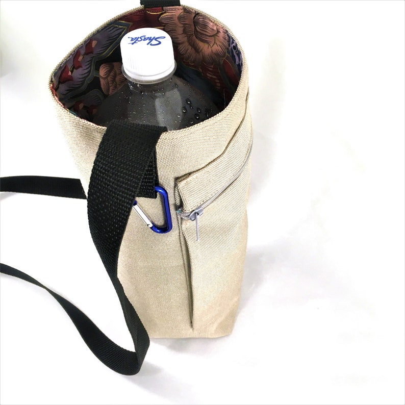 Extra Large Drink Bag, Water Bottle Holder, Large Zippered Cell Phone