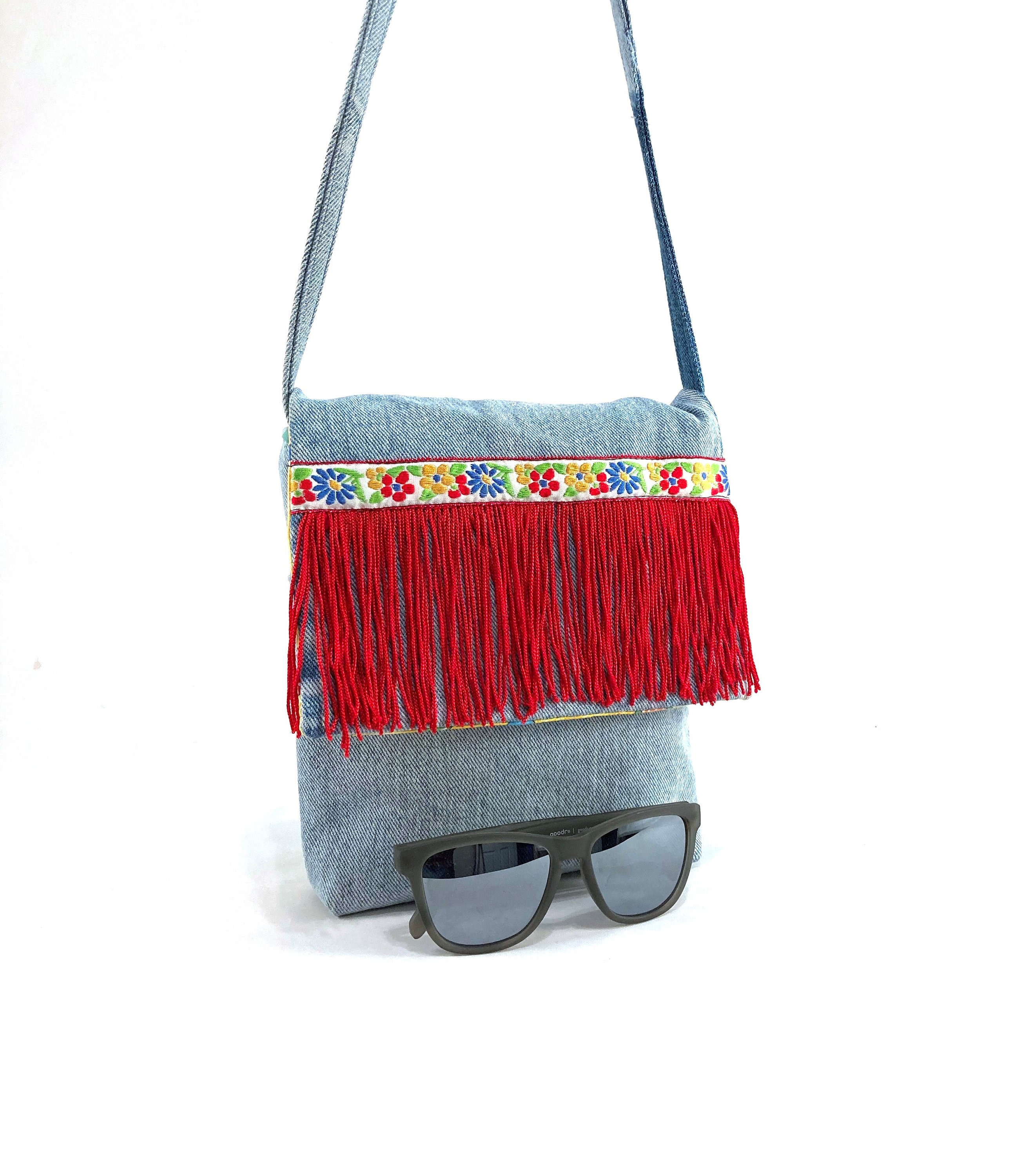 Right on Cue Fringe Purse in Red