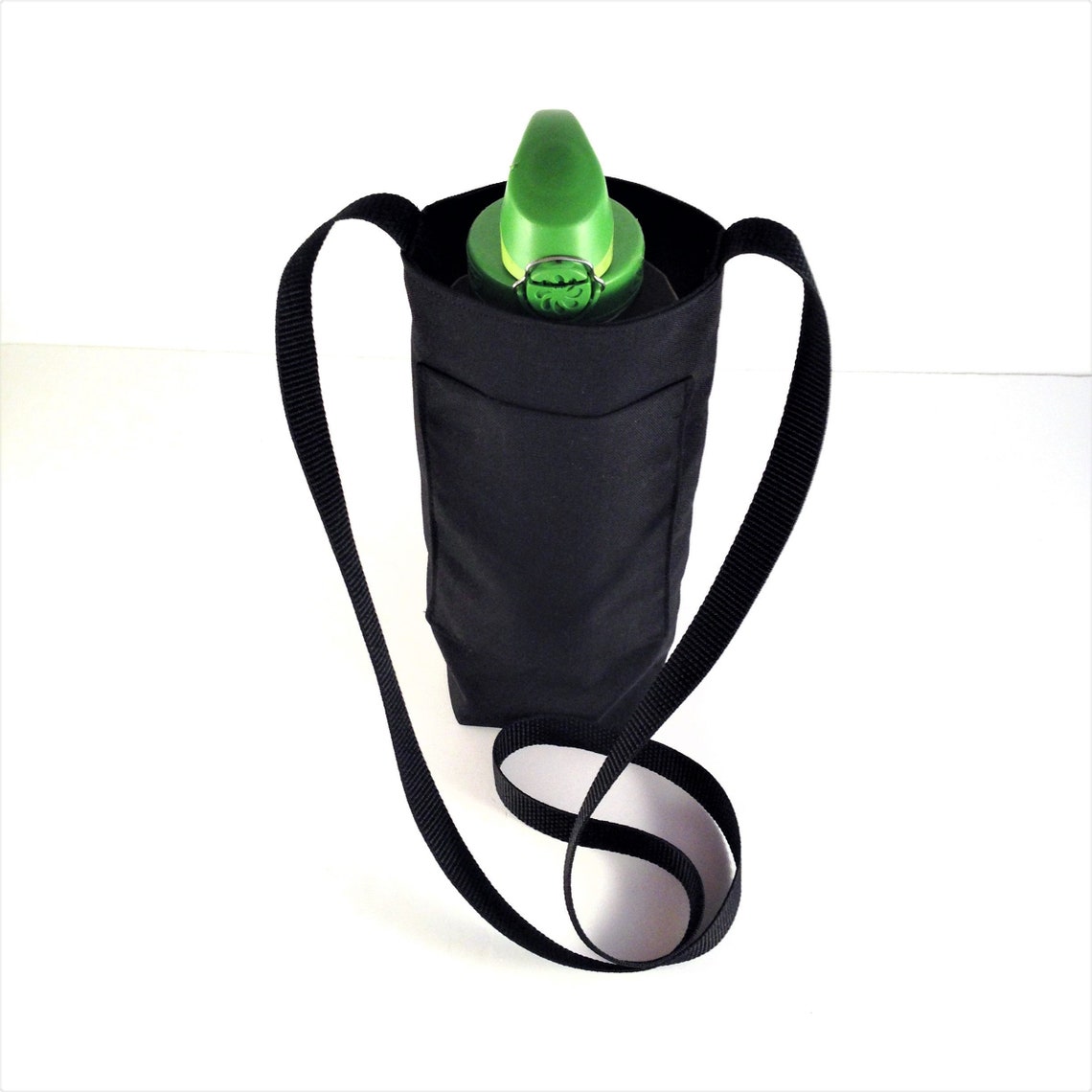 Water bottle holder with cell phone pocket over shoulder Etsy