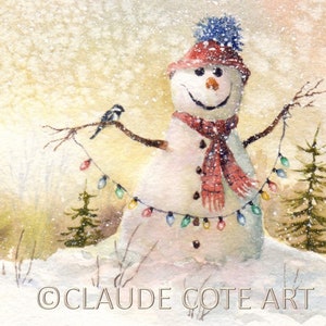 No 83, Carte de vœux, aquarelle, watercolor