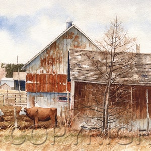 No 55, Carte de vœux, aquarelle, watercolor