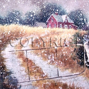 No 24, Carte de vœux, aquarelle, watercolor