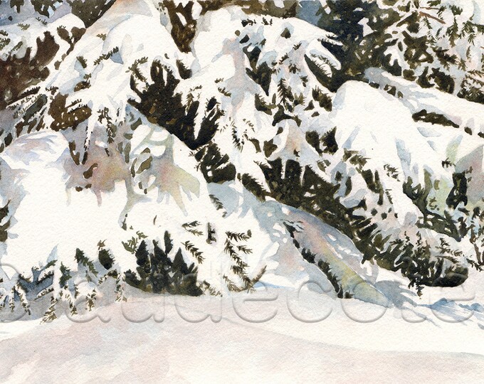 No 30, Christmas card, watercolor