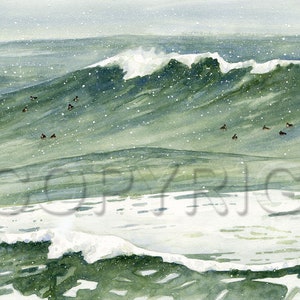 No 25, Carte de vœux, aquarelle, watercolor