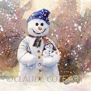 No 85 Carte de vœux, aquarelle, watercolor