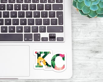 Kansas City Tropical Sticker | KC Proud| Tumbler Decal | Laptop Decal |Kansas City Gift | Kc | Arrowhead | Kc Mom | Weatherproof
