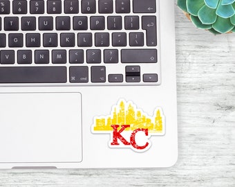 Kansas City Skyline Sticker | KC Proud| Tumbler Decal | Laptop Decal |Kansas City Gift | Kc Skyline | LIV 2020 | Champions | Weatherproof