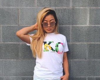 Kansas City Tropical Tee. KC Floral Tee. Kansas City Skyline shirt. Kansas City Inspired T-Shirt. KC shirt.Kansas City shirt. Gift for Her