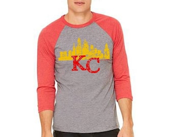Kansas City | Football | KC | Kansas City Shirt | KC shirt | Gift for Him | Gift for Chiefs fan | Red and Gold |Kc skyline | Kc Gift