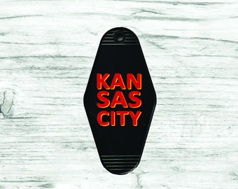 Kansas City KC Skyline | KC Kansas City Keychain | Kc Kansas City Gift | Red and Yellow | Christmas Gift Housewarming Gift | KCMO gift