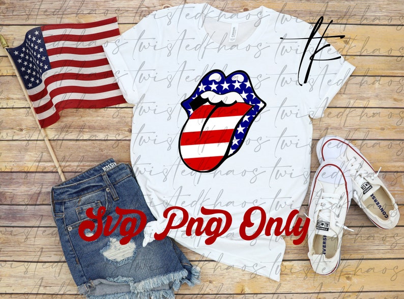 Download American Flag Tongue SVG PNG SEULEMENT | Etsy