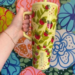 Handpainted BrüMate Stanley tumbler 40oz
