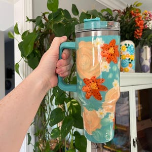 Handpainted Tumblers Unbranded Stanley style 40oz