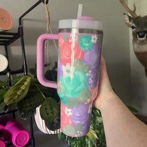 Handpainted Tumblers Unbranded Stanley style 30oz
